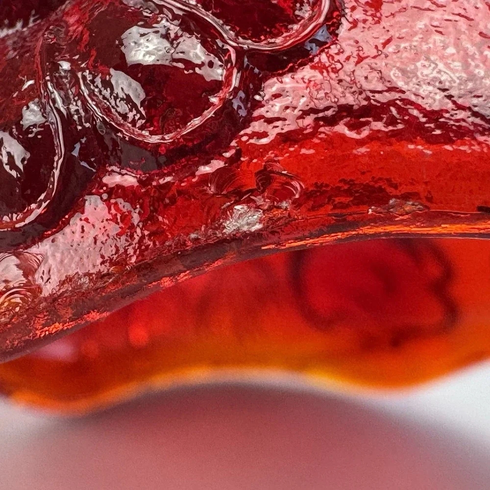 VINTAGE HOMCO RUBY RED GLASS PEG VOTIVE RETRO CANDLEHOLDER (READ) - Picture 3 of 7